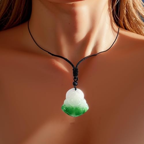 Miniatura 3 de Feng Shui - Collar hecho a mano con dinero y Buda feliz para colgar para protección y riqueza