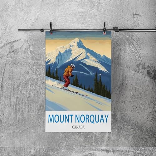 Poster rétro Mount Norquay Canada impression haute définition 60x90 - 3