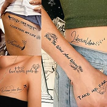 Amazon Com Yezunir 24 Sheets Black Quotes Temporary Tattoos For Men Women Neck Body Arm Inspirational Words Fake Tattoos For Adults Hand Kids Face Realistic Long Lasting English Phrases Letters Tatoos Sticker Amazon Com Yezunir 24 Sheets Black Quotes Temporary Tattoos For Men Women Neck Body Arm Inspirational Words Fake Tattoos For Adults Hand Kids Face Realistic Long Lasting English Phrases Letters Tatoos Sticker
