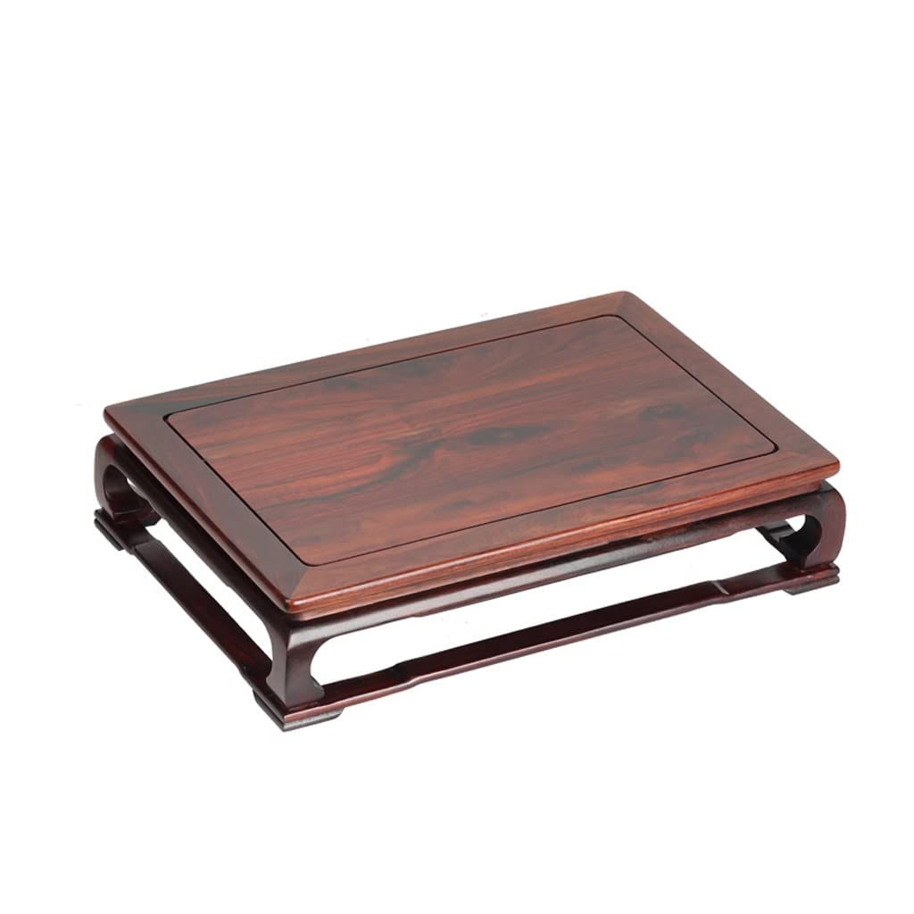 MPOPO Bonsai Pedestal Living Room Jade Teapot Display Stand Wooden Vase Base Plant Indoor Flower Pot Vase Display Stands Pedestal Base(L)