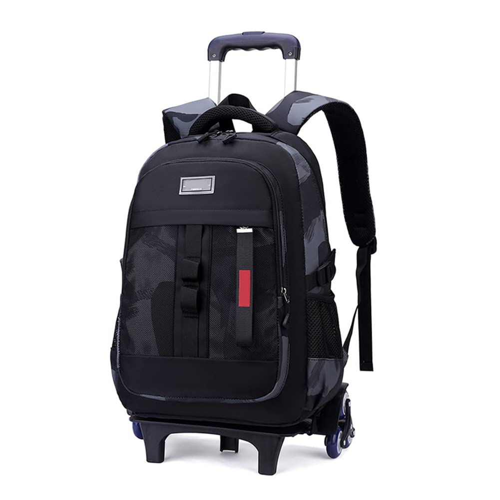 DROFOSREW Mochila Escolar con Ruedas para Niñas Rolling Trolley Mochilas Escolares con Carro Mochila Escolar Bookbag