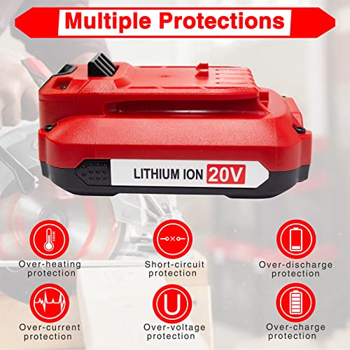 Image of DTK 2Pack 3.5Ah Battery Replacement for Craftsman 20V Battery CMCB201 CMCB202 CMCB202-2 CMCB204 CMCB204-2 V20 Cordless Tool Battery