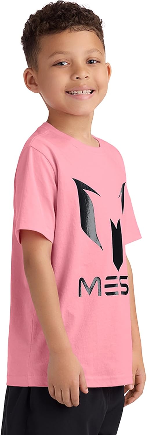 Messi Boys Lifestyle Short Sleeve T-Shirt, Slim-fit Graphic Tee, Cotton Blend Fabric - Image 3