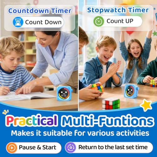 HAUKINIX Visueller Timer für Kinder, 99 Minuten, digital, niedlich, für Kinder, visueller Timer, Klassenzimmer-Timer für Zuhause, Schule… – Ansicht 6