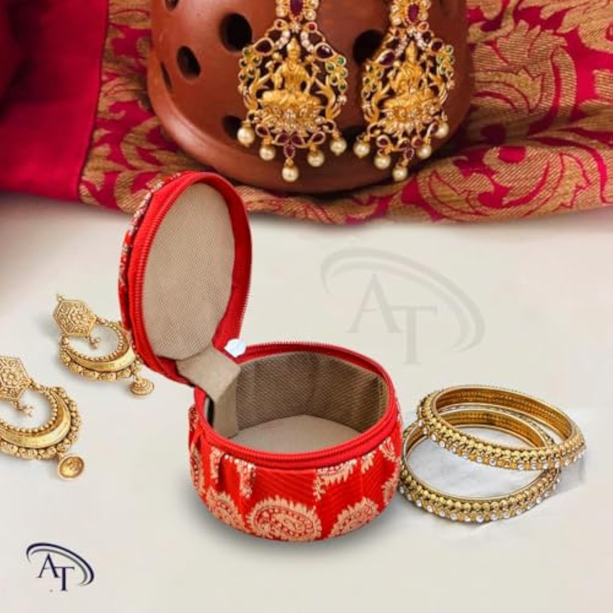 Stylish Printed Jewellery Organiser & Earring Storage Box