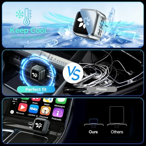 Image of 2026 Wireless CarPlay Adapter for iPhone & Android, 3 Second Auto Stable Connection, Plug & Play for 2016+ Cars with USB-A USB-C Ports