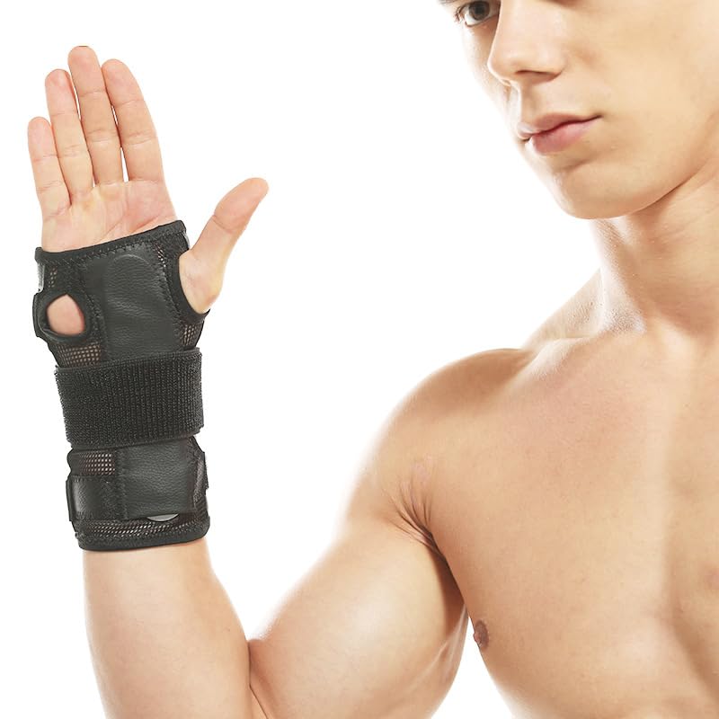 DAYONG Carpal Tunnel Wrist Brace for Right and Left Hand, Adjustable Wrist Night Support Sports Wristband with Splints for Women Men Relief Wrist Pain Sprains.