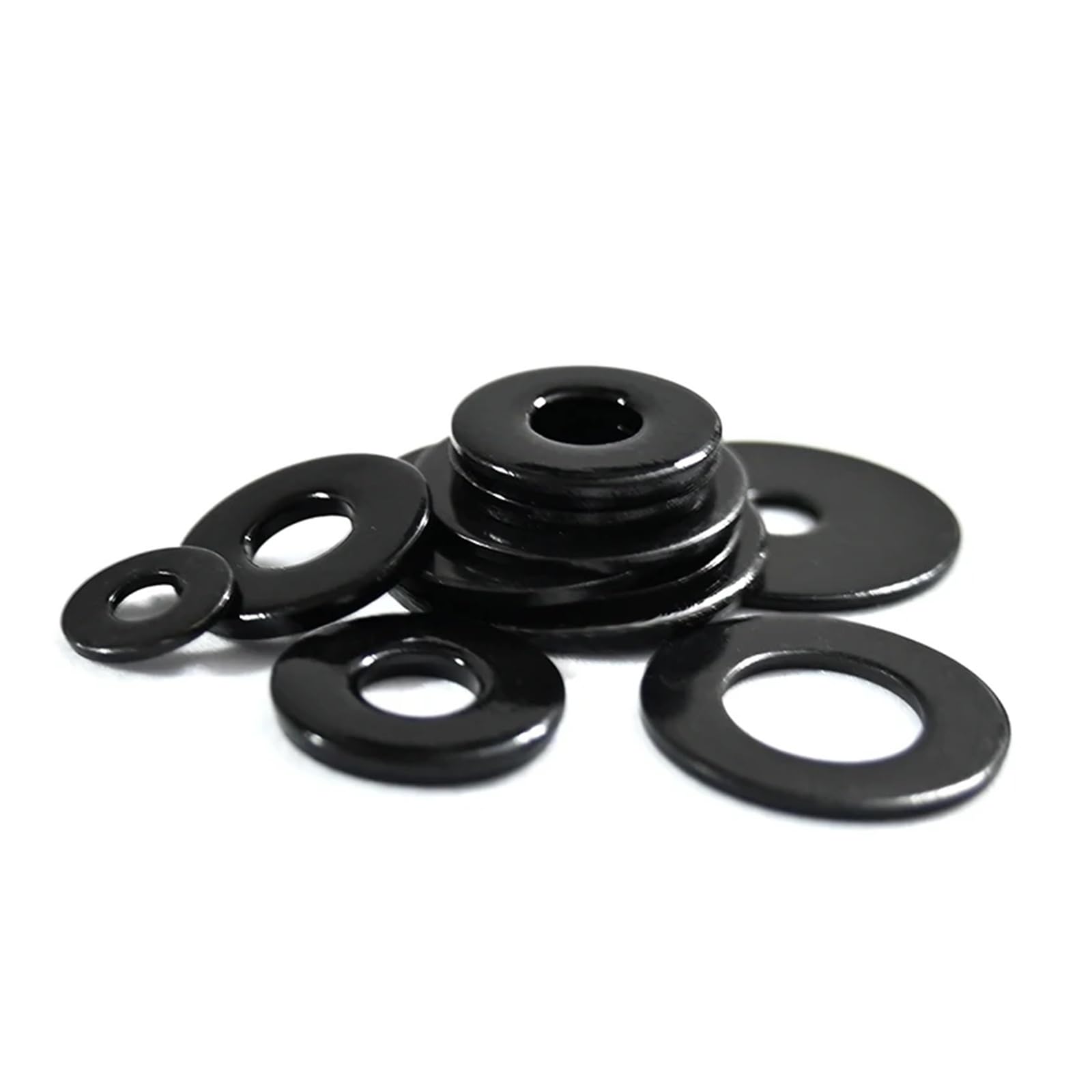 M1,6 M2 M3 M5 M6 M8 M10 M12 M14 M16 SUS304 A2 Edelstahl Unterlegscheiben Dichtung schwarz verzinkt(M3x10x0.8 x100pcs)