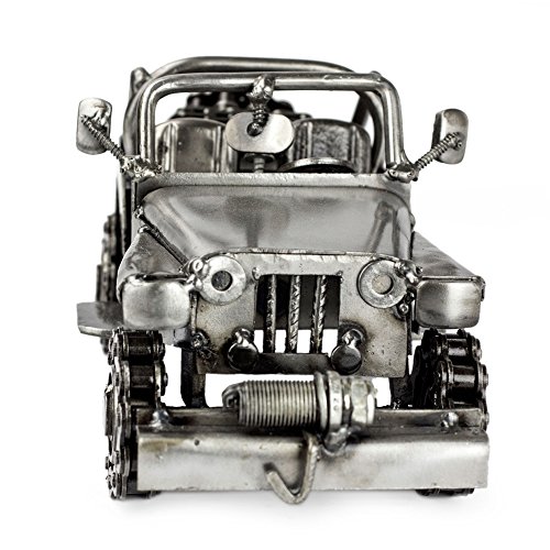 Novica Metallic Decorative Recycled Metal Sculpture, 5" Tall, Rustic Off-Road Jeep' #TOP1