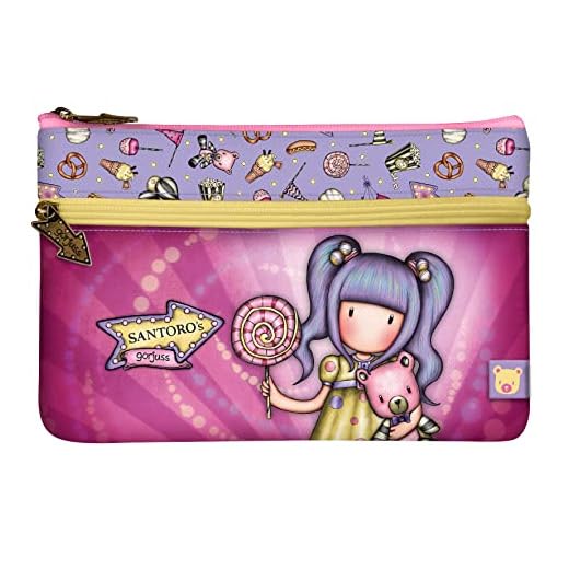 Santoro Portatodo Plano con Bolsillo Gorjuss Fairground First Prize 23,4X15,5X1,5Cm, Dibujos Animados, Multicolor (1128GJ02)