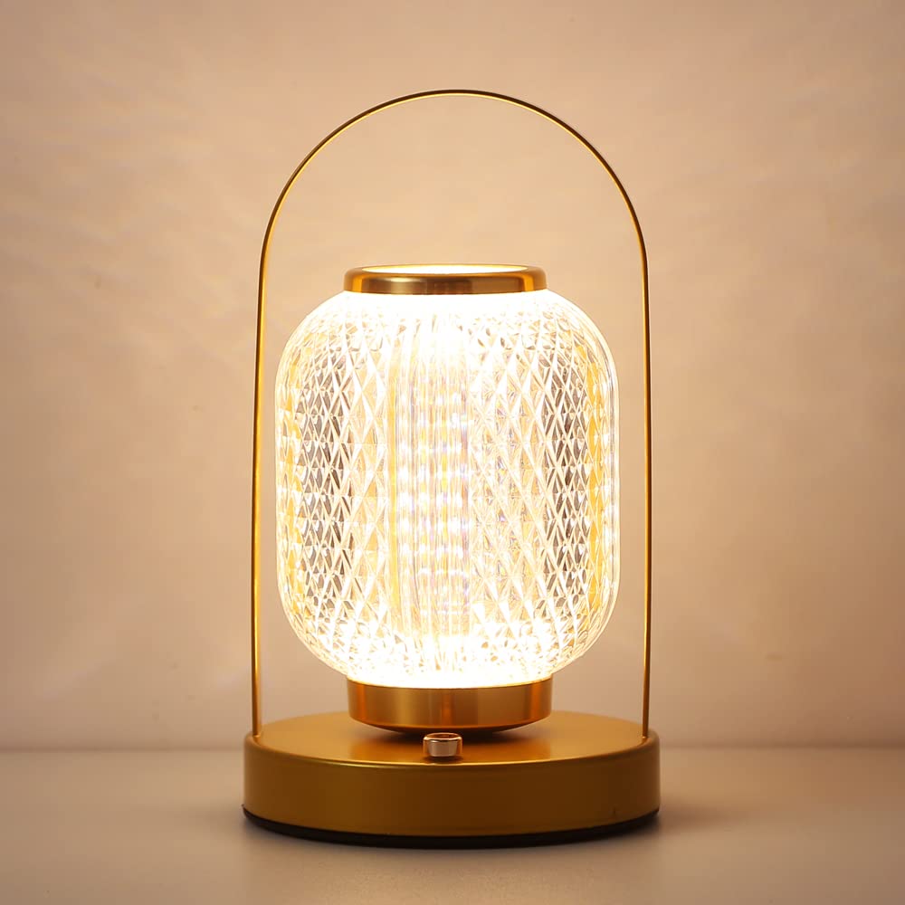 YIEONSHION 3 Color Changing Night Light, Touch Lamp, USB Romantic LED Table Lamps, for Bedroom and Living Room Party and Dinner Decor