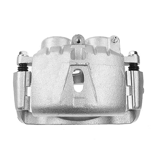 Image of Detroit Axle - Front Right Brake Caliper for 01-06 Chevrolet Silverado 3500 | GMC Sierra 3500, 2007-2010 Sierra Silverado 3500 HD, Express Savana 3500 4500 Passenger Side Brake Caliper w /Bracket