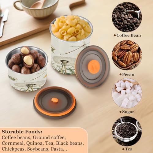 Contenedor hermético para café acero inoxidable 17 oz miniatura 6