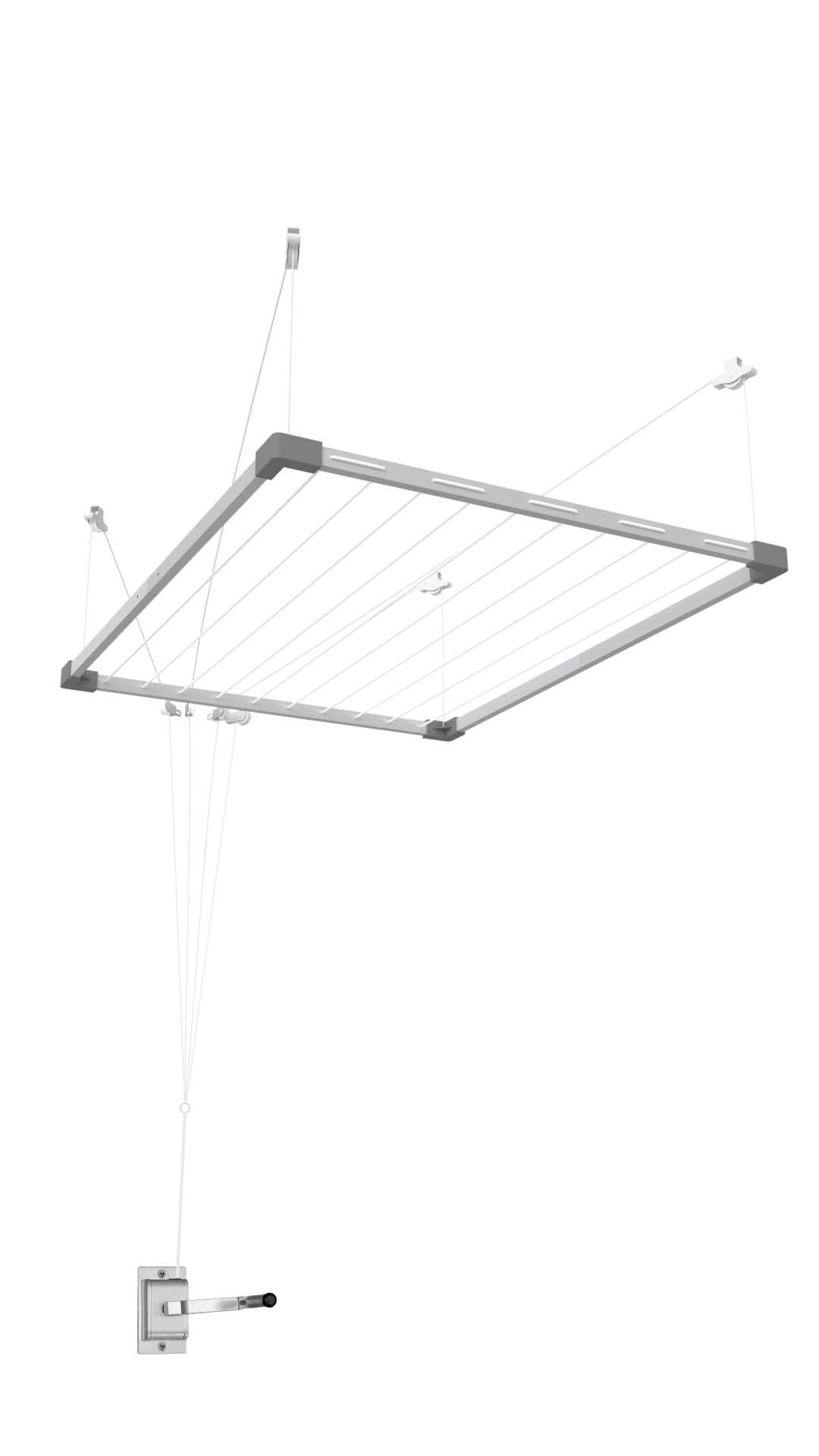 Cuncial-TZ 301051 - Tendedero para Techo, Extensible, Color Blanco