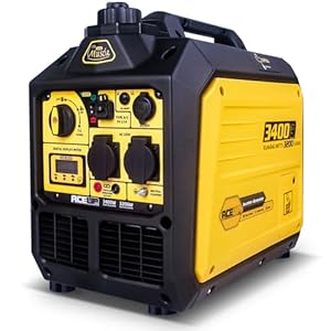 Aceup Energy 3400 Watt Portable Inverter Generator, Petrol Powered Pure Sine Wave Generator Silent for Home, Camping, RV, EURO-V, CE