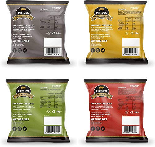 Mr Tubs Premium Double Hand Cooked Pork Crackling - 6 Flavour Gift Set - Image 5