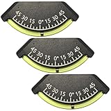 Geouniver 3-Pcs High-Visibility Ball Level Gauge for RV, Camper, Trailer | Shatterproof Flex-Tube Inclinometer | Bubble Level Alternative with Wide Angle Range (±45°)