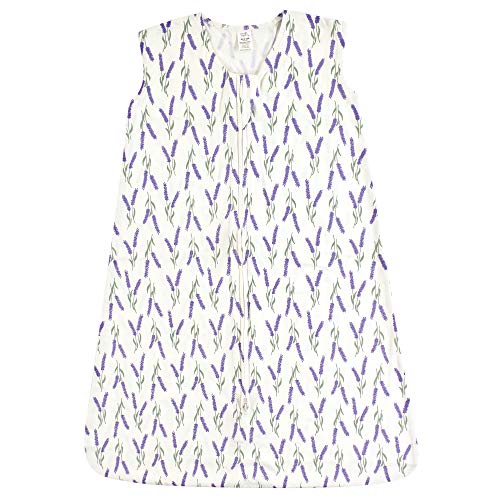 Image of Touched by Nature Unisex Baby Organic Cotton Sleeveless Wearable Sleeping Bag, Sack, Blanket, Lavender, 12-18 Months