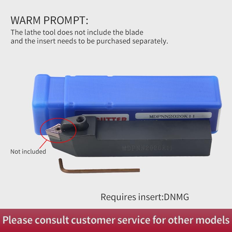1pc MDPNN Lathe Cutting Machine Tools MDPNN2525M11 MDPNN2020K11 MDPNN1616H11 External Turning Tool Holder DNMG Carbide Inserts(no Inserts)(MDPNN1616H11)