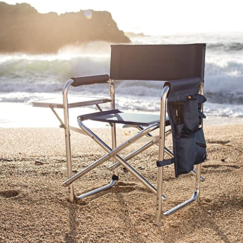 Picnic Time Oniva - A Brand - Sports Chair With Side Table, Beach Chair, Camp Chair For Adults& Oniva - A Brand Outdoor Canopy Sunshade Beach Umbrella 5.5' - Small Patio Umbrella #TOP3