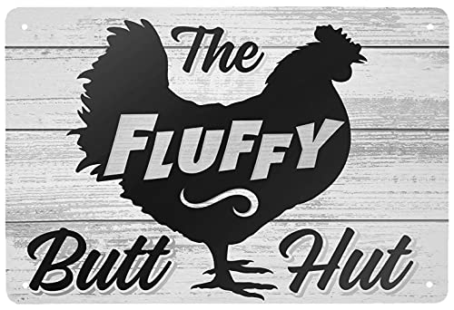AAROENLYS Cartel retro de estaño con diseño de gallina de gallina y gallina, diseño de gallina de gallina y gallina, 30,5 x 20,3 cm