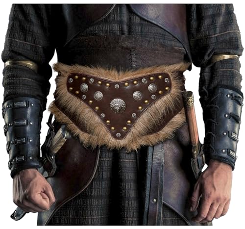 keland Cinturón Armadura de Cuero Vikingo Cinturón Larp Medieval