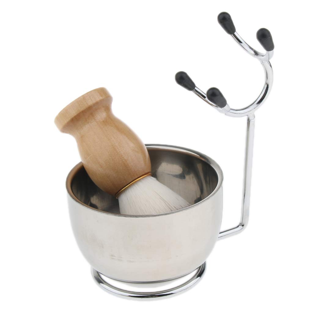 Soporte para maquinillas de afeitar, Soporte for Maquinilla De Afeitar, Práctico for Cepillo for Hombres, for Afeitado Viaje for El Hogar, Acero Inoxidable, for Barba Masculina