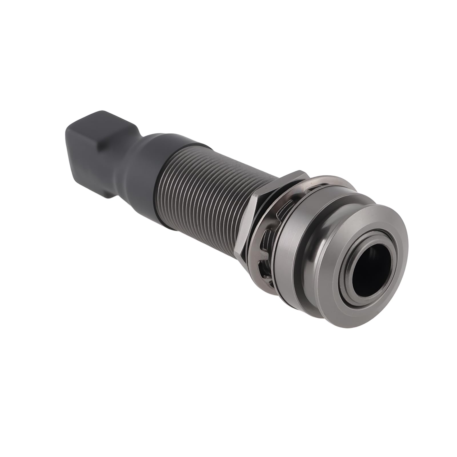 YINETTECH Endpin Jack Sound Pick-up Socket 6.35mm Output 2.5mm Input for Acoustic Guitar Accessories 60.5x15.6mm, Black