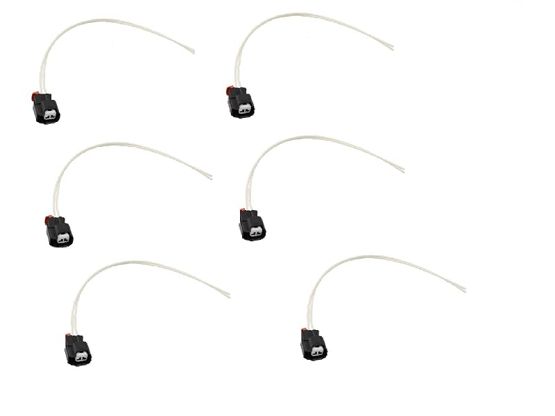 Kit de chicotes de reparo para conectores de injetores Michigan Motorsports EV6 para Jeep Wrangler JK e TJ – 6 unidades