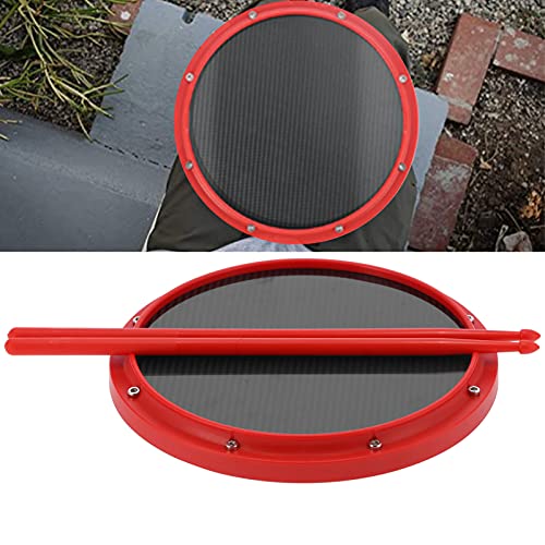 Drum Training Pad, Schokabsorberende Mat Dumb Drum Pad Drumsticks voor Outdoor voor Familie (rood) - Image 3