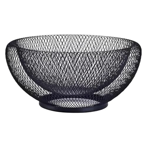 Metal Mesh Creative Countertop Fruit Basket Bowl for Kitchen, Decorative Storage Holder for Fruits Vegetables Bread Candy, Foldable Collapsible Design, Space Saving - Povtor