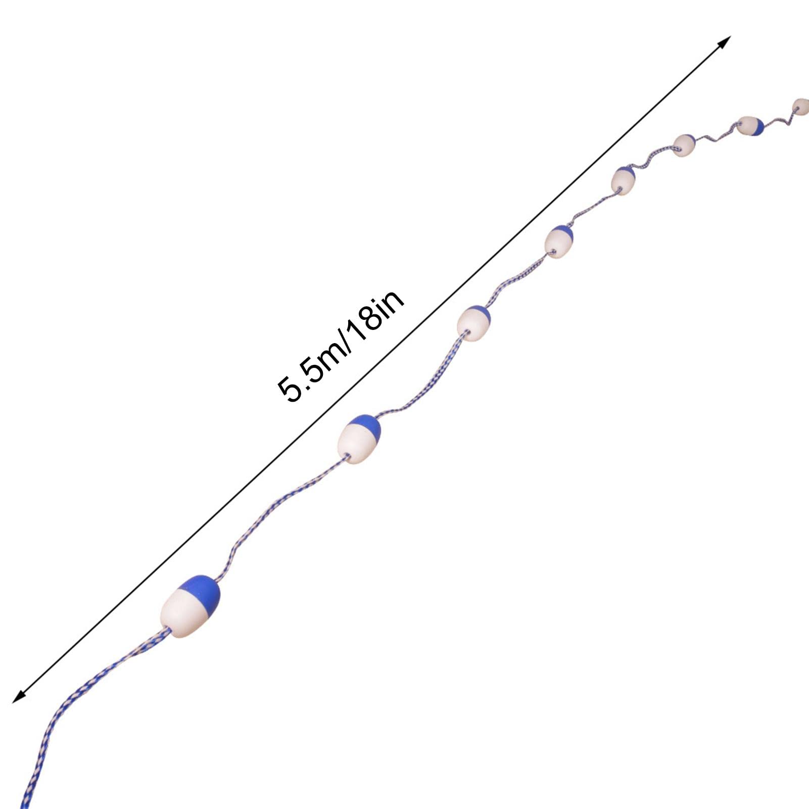 a-r Corde de piscine de 5,5 | Ligne de séparation de sécurité pour piscine avec bouée/crochets, accessoires de piscine avec crochets assemblés en acier inoxydable A2/b12