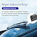 Middrivr 4PCS Wiper Blade Refill, 24 inch DIY Adjustable Universal Replacement Wiper Blade Refill Replacement for Front and Rear Windshield Wiper Baldes Rubber Strip, Car Accessoreis for Most Cars