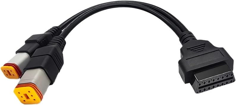Obd2 Diagnostic Cable for Harley 4 Pin 6 Pin 2 in 1 Motorcycle OBD Scanner Adapter OBD2 Connector for Motorcycle Diagnostic Tool Scanner 16 Pin to 4 Pin 6Pin for Harley Davidson Scan Tool