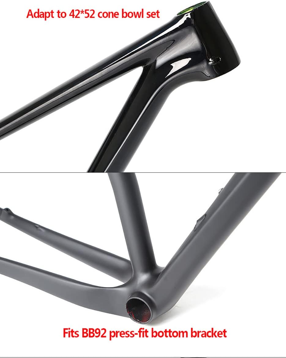 Carbon Fiber Mountain Bike Frame 27.5 Inch Bright XC Off-Road Grade Mountain Bike Frame,Extinction (Extinction)