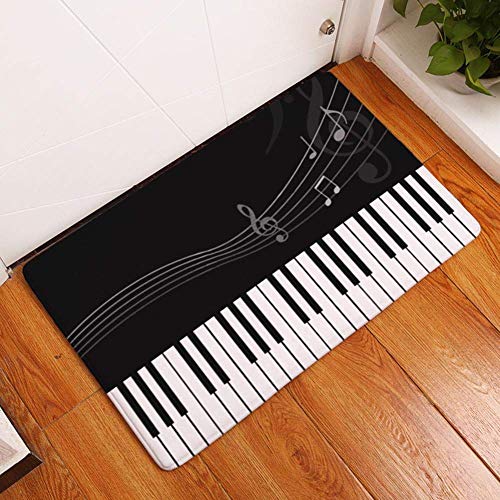 TOPINCN Musical Note Printing Non-Slip Bath Mat - Image 4