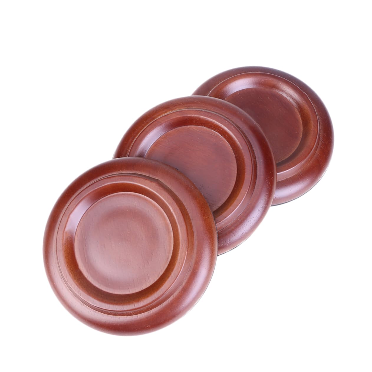 ULDIGI 3pcs Solid Wood Piano Caster Cups Non-slip Anti-noise Mats for Upright Piano Large Size Eva Bottom