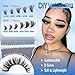 CORUSCATE Lash Clusters 160D+260D Eyelash Clusters 12-24mm Long Lash Extension Thick Cluster Eyelash Extensions Volume Strip Mink Lashes Cluster Dramatic Full Salon Look Mega Eyelashes