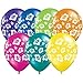 11" Tropical Hibiscus Flowers Around Balloons (10 per Package)