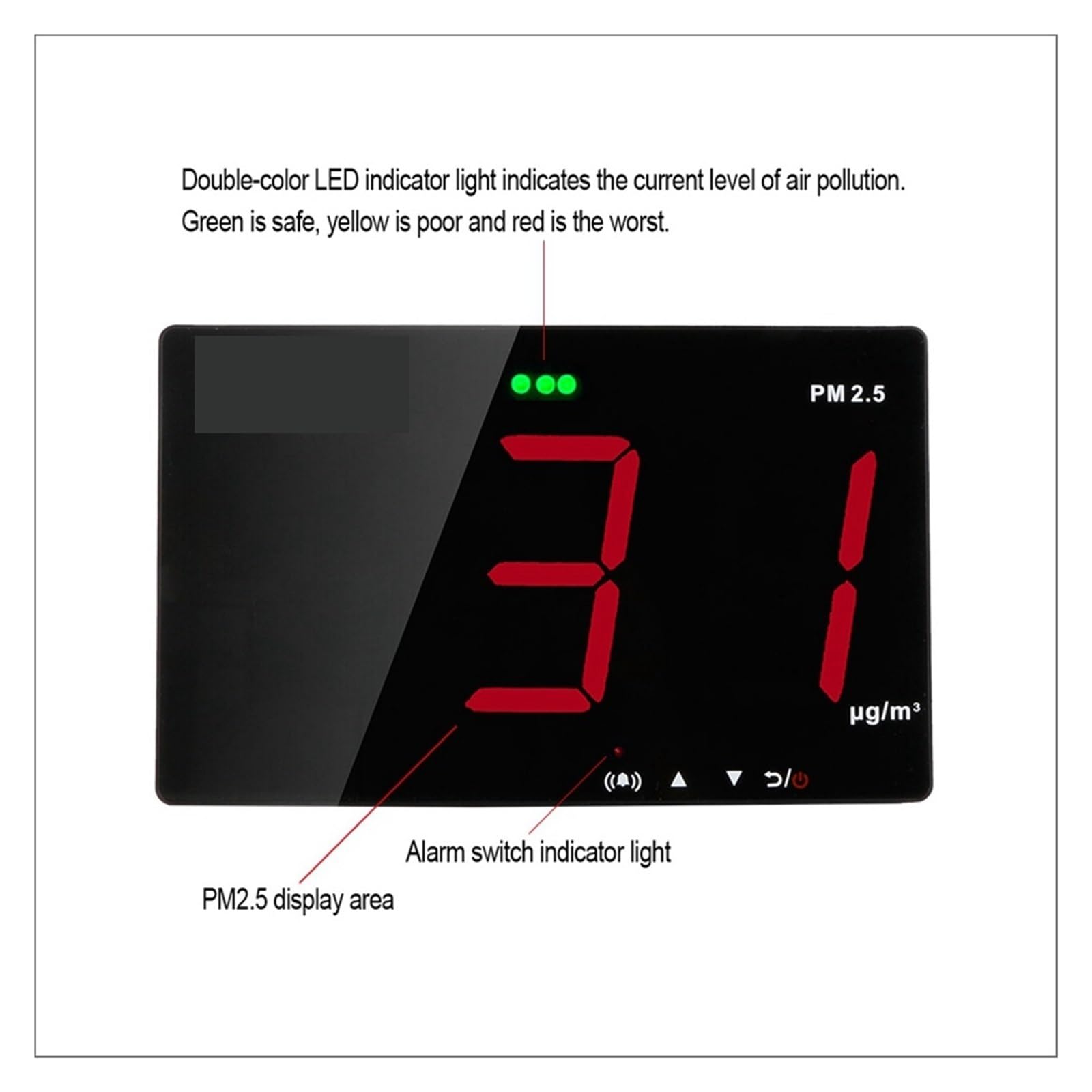 Monitor jakości powietrza, Analizatory gazu Detektor Monitor jakości powietrza PM2.5 na ścianie Miernik CO2 Czujnik PM 2. Combustible Smart Sensor do domu