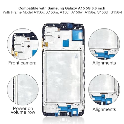 EFAITHFIX for Samsung Galaxy A15 5G Screen Replacement with Frame by EFAITHFIX - Used condition - Image 3