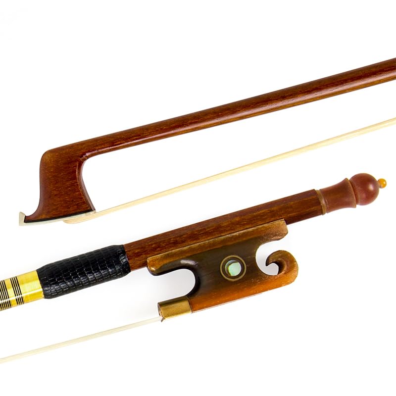 Kmise Violin Bow 4/4,Full Size Fiddle Bows Imitation Pernambuco Round Stick OX Horn Frog Horse Hair...