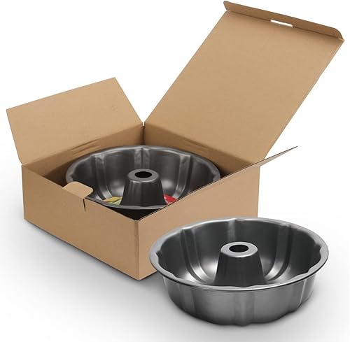 Miniatura 9 de OAMCEG Bunte - Juego de 2 moldes antiadherentes para tartas de 9.5 pulgadas para hornear, 12 tazas de acero al carbono resistente, molde para