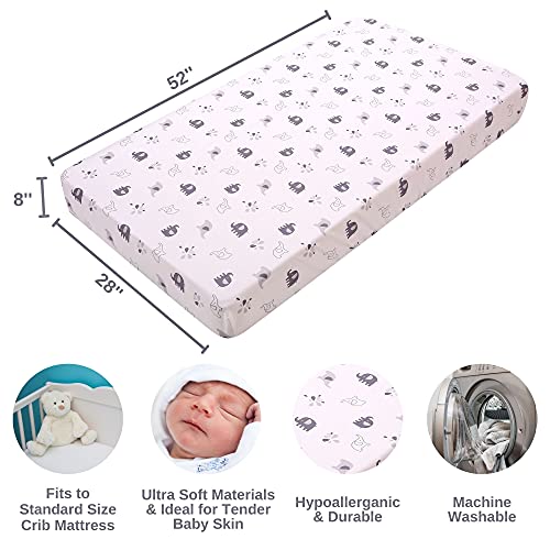 Baby Bees 4 Pieces Cute Elephant Crib Bedding Sets For Boys And Girls | Baby Bedding Crib Set Of Crib Sheet, Quilt, Dust Ruffle For Standard Size Crib #TOP4