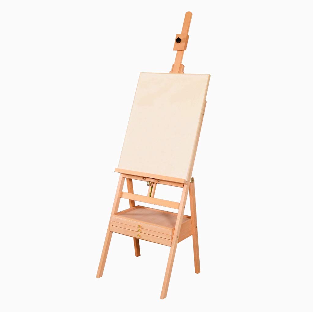 HADECOLL Tripod Artist Easel,With Storage Drawer Can Lean Forward Height Adjustable Studio Easel With 4K Board