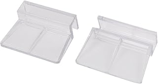 Aexit Plastic Shelf Fall Protection Clip Clamp Holder Support Bracket Clear 8pcs for 8mm Safety Clips Thick Glass