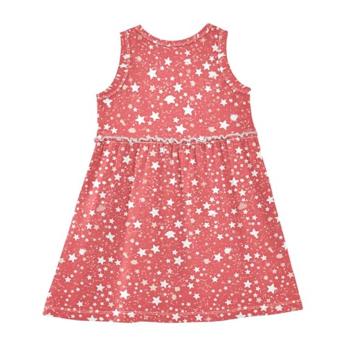 KLL Red Stars Toddler Girls Easter Dress Fashion Jumper Skirt Comfy Outfits Soft2