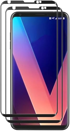 Protector de pantalla curvado 3D para LG V30, (2 piezas) ultra claro anti-Stracth Protector de pantalla de vidrio templado para LG V30 H931 US998