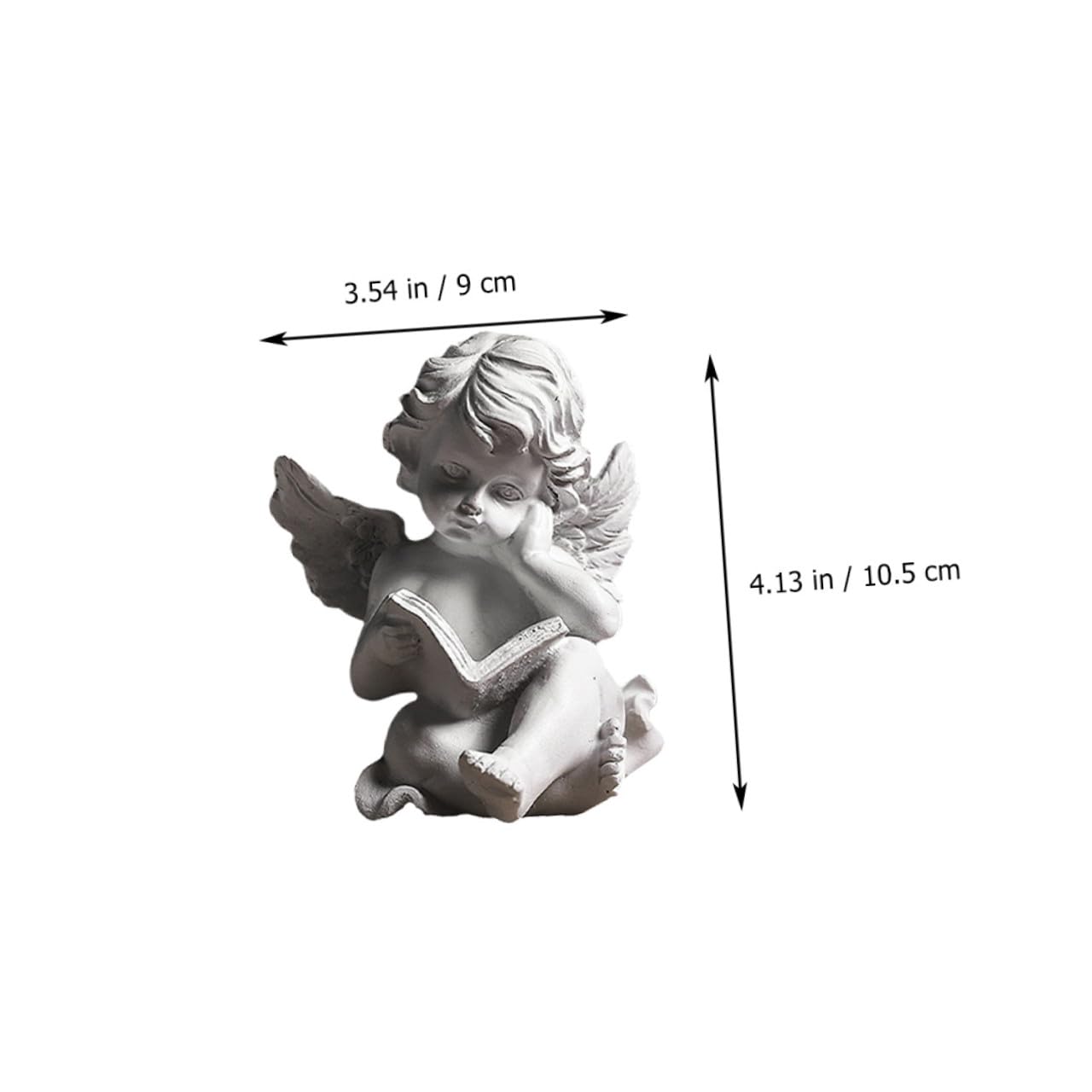 TOPBATHY 2pezzi Statua Angelo Decorativa in Statuetta Angelo Custode Elegante per Tavolo Artigianato Casa Unica