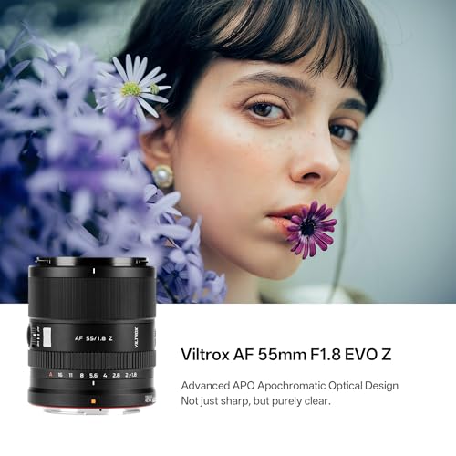 Image of VILTROX 55mm f /1.8 Z Lens for Nikon Z-Mount, 55mm F1.8 Large Aperture Full Frame Auto Focus Lens Compatible with Nikon Z-Mount Cameras Z5 Z50 Z50II Z6 Z6II Z7 Z7II ZFC Z30 Z9 Z8 ZF Z6III